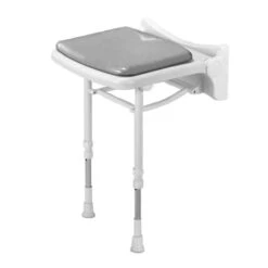 AKW 200 Series Compact Fold Up Seat With Pad - Grey