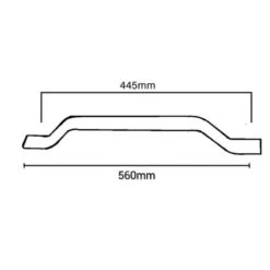 Home Bathroom -Home Bathroom akw flat ended stainless steel white grab rail 445mm 01210wh 2 1