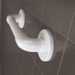 Home Bathroom -Home Bathroom akw large plastic fluted white grab rail 300mm 01400wh 1