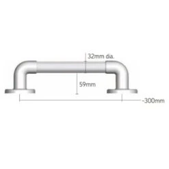 AKW Large Plastic Fluted White Grab Rail - 300mm 7 AKW Large Plastic Fluted White Grab Rail - 300mm -Home Bathroom akw large plastic fluted white grab rail 300mm 01400wh 2