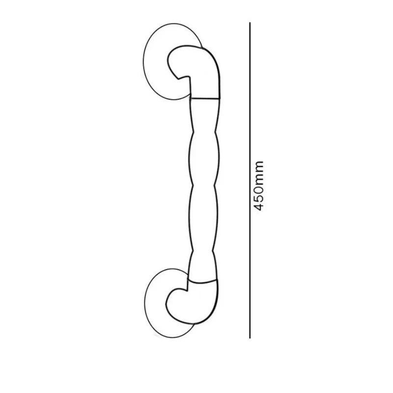 AKW Natural Grip Plastic White Grab Rail - 450mm 4 AKW Natural Grip Plastic White Grab Rail - 450mm - Image 2