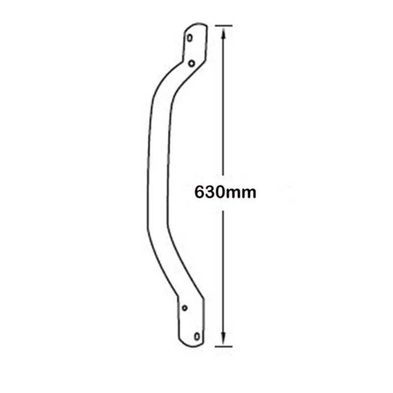 AKW Plastic Dipped Steel Cranked Grab Rail - 630mm 4 AKW Plastic Dipped Steel Cranked Grab Rail - 630mm - Image 2