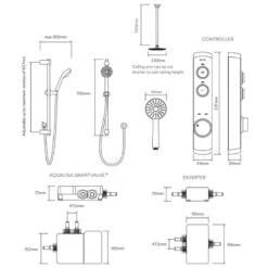Aqualisa ISystem Concealed Digital Shower Digital With Adj & Ceiling Fixed Shower Heads - HP/Combi -Home Bathroom aqualisa isystem concealed digital shower digital with adj and ceiling fixed shower heads hp combi isd.a1.bv .dvfc .14 3