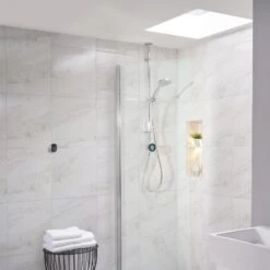 Aqualisa Optic Q Digital Smart Shower Exposed With Adjustable Head - High Pressure/Combi -Home Bathroom aqualisa optic q digital smart shower exposed with adjustable head high pressure combi opq.a1.ev .20 3