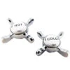 Bristan 1901 Tap Handles - Pair - Hot & Cold - Chrome -Home Bathroom bristan 1901 tap handles pair hot and cold chrome hd038fbcpb