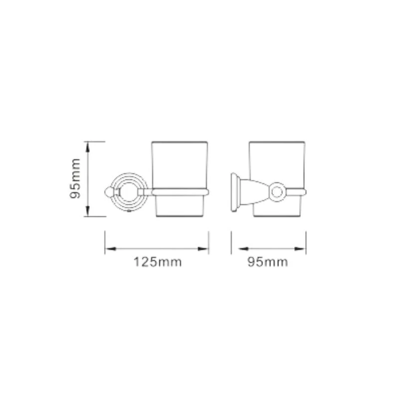 Bristan 1901 Tumbler & Holder - Gold 4 Bristan 1901 Tumbler & Holder - Gold - Image 2