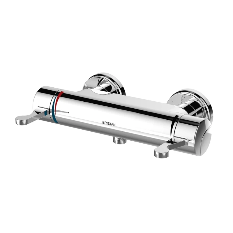 Bristan Opac Exposed Bar Shower Valve With Lever Handles - Chrome 3 Bristan Opac Exposed Bar Shower Valve With Lever Handles - Chrome