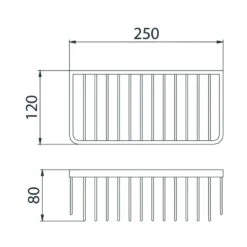 Bristan Small Wall Fixed Wire Basket - Chrome -Home Bathroom bristan small wall fixed wire basket chrome comp bask03 c 2