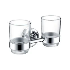 Bristan Solo Double Tumbler & Holder - Chrome