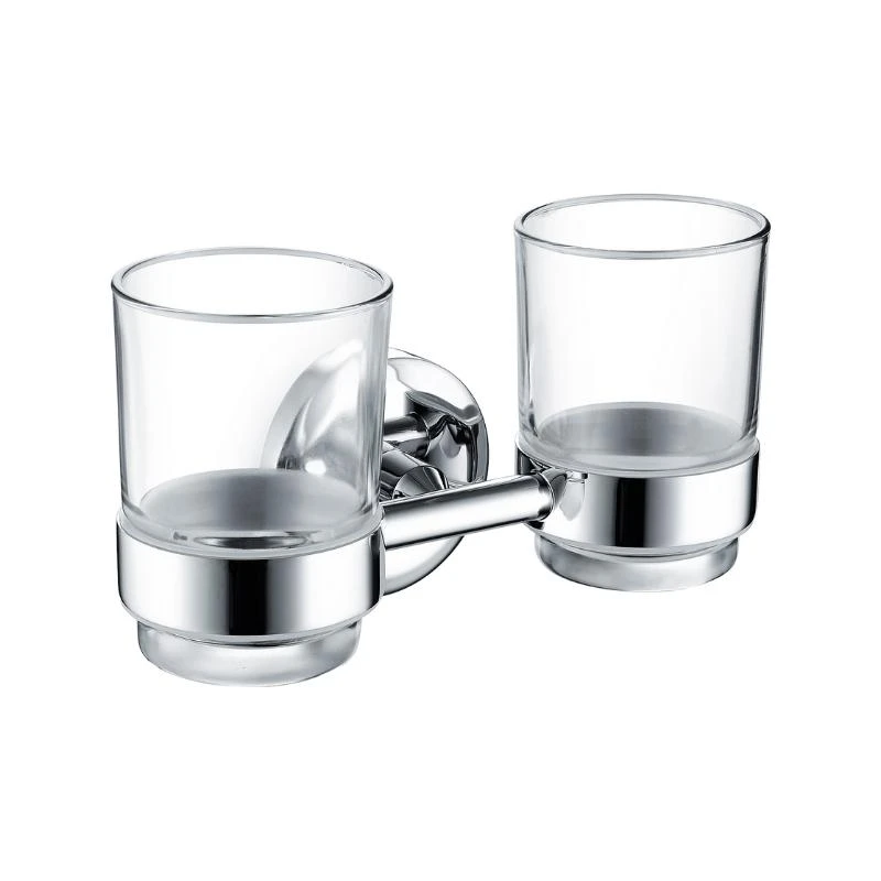 Bristan Solo Double Tumbler & Holder - Chrome 3 Bristan Solo Double Tumbler & Holder - Chrome