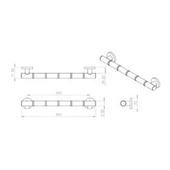 Croydex 485mm Grab 'N' Grip Straight Grab Bar - Chrome -Home Bathroom croydex 485mm grab n grip straight grab bar chrome ap530641 2