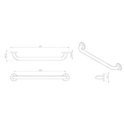 Croydex 600mm Stainless Steel Straight Grab Bar - Chrome -Home Bathroom croydex 600mm stainless steel straight grab bar chrome ap501241 3