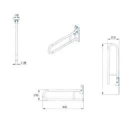 Croydex 850mm Fold Away Hand Rail - White 9 Croydex 850mm Fold Away Hand Rail - White -Home Bathroom croydex 850mm fold away hand rail white ap502822 3