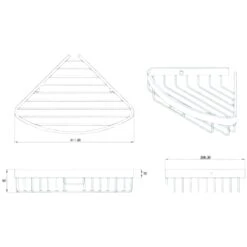Croydex Aluminium Corner Basket - Chrome 9 Croydex Aluminium Corner Basket - Chrome -Home Bathroom croydex aluminium corner basket chrome qm775941 3