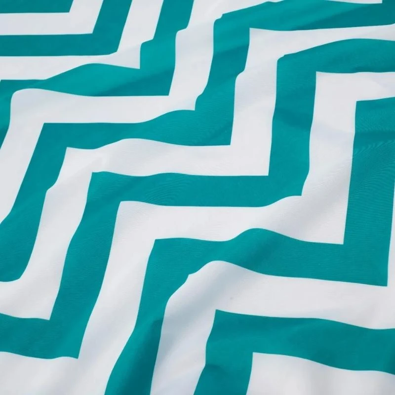 Croydex Aqua Chevron Textile Shower Curtain 5 Croydex Aqua Chevron Textile Shower Curtain - Image 3