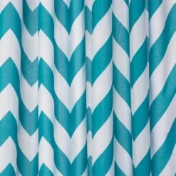 Croydex Aqua Chevron Textile Shower Curtain