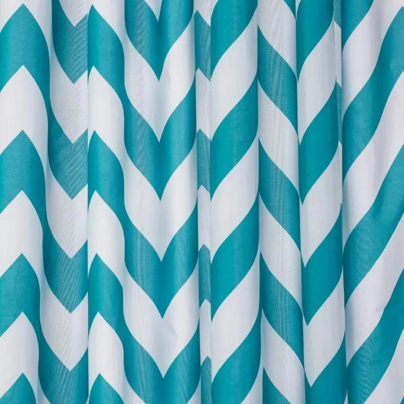 Croydex Aqua Chevron Textile Shower Curtain 3 Croydex Aqua Chevron Textile Shower Curtain