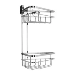 Croydex Brockham Flexi-Fix Two Tier Corner Basket - Chrome 8 Croydex Brockham Flexi-Fix Two Tier Corner Basket - Chrome -Home Bathroom croydex brockham flexi fix two tier corner basket chrome qm803841 2