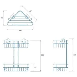 Croydex Brockham Flexi-Fix Two Tier Corner Basket - Chrome 9 Croydex Brockham Flexi-Fix Two Tier Corner Basket - Chrome -Home Bathroom croydex brockham flexi fix two tier corner basket chrome qm803841 3