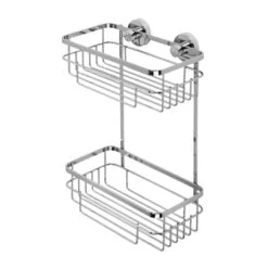 Croydex Brockham Flexi-Fix Two Tier Cosmetic Basket - Chrome 8 Croydex Brockham Flexi-Fix Two Tier Cosmetic Basket - Chrome -Home Bathroom croydex brockham flexi fix two tier cosmetic basket chrome qm800541 2