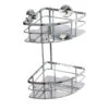Croydex Charlwood Flexi-Fix Two Tier Corner Basket -Home Bathroom croydex charlwood flexi fix two tier corner basket qm813841