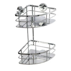 Croydex Charlwood Flexi-Fix Two Tier Corner Basket