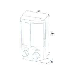 Croydex Double Shampoo/Soap Dispenser - Chrome -Home Bathroom croydex double shampoo soap dispenser chrome pa660941 3