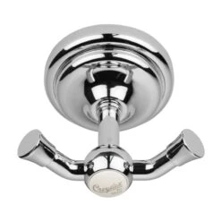 Croydex Flexi-Fix 1919 Range Double Robe Hook - Chrome -Home Bathroom croydex flexi fix 1919 range double robe hook chrome qm301741 2