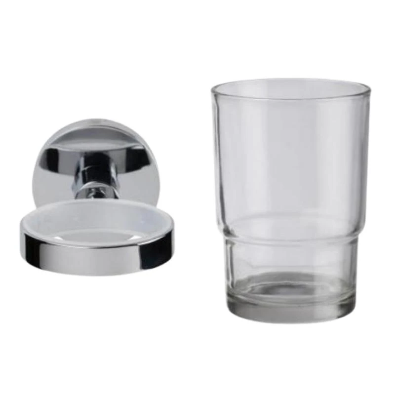 Croydex Flexi-Fix Britannia Tumbler And Holder - Chrome 4 Croydex Flexi-Fix Britannia Tumbler And Holder - Chrome - Image 2