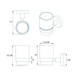 Croydex Flexi-Fix Britannia Tumbler And Holder - Chrome 9 Croydex Flexi-Fix Britannia Tumbler And Holder - Chrome -Home Bathroom croydex flexi fix britannia tumbler and holder chrome qm581841 3