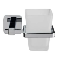 Croydex Flexi-Fix Camberwell Tumbler And Holder - Chrome