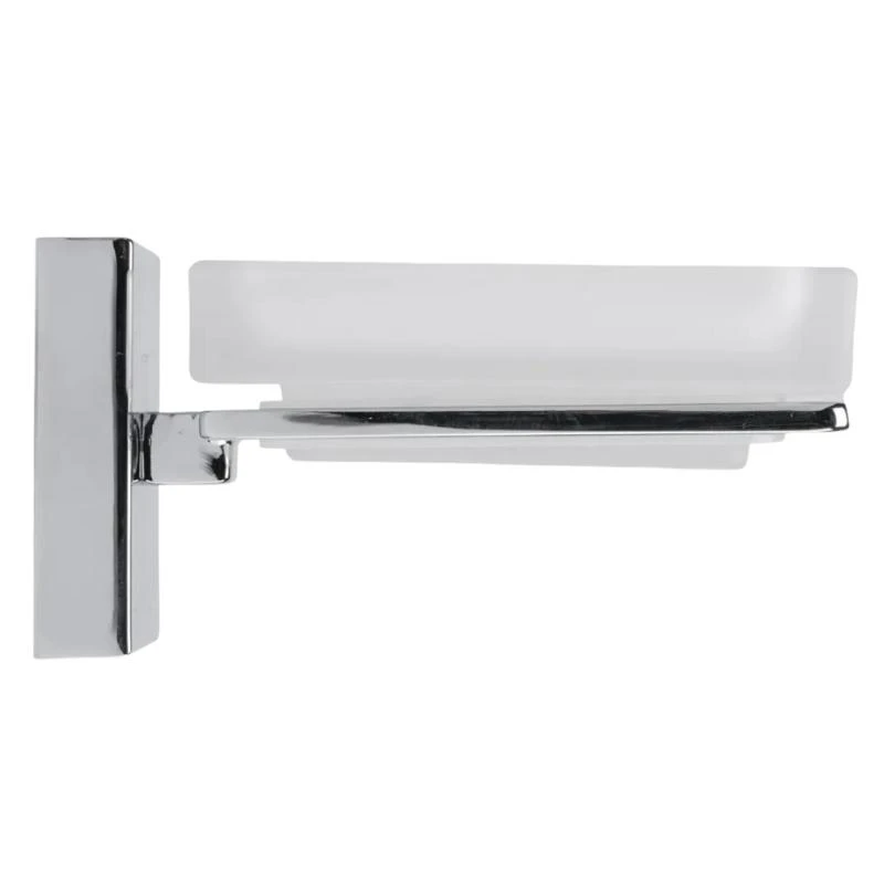 Croydex Flexi-Fix Cheadle Soap Dish And Holder - Chrome Plated And Toughened Frosted Glass 4 Croydex Flexi-Fix Cheadle Soap Dish And Holder - Chrome Plated And Toughened Frosted Glass - Image 2