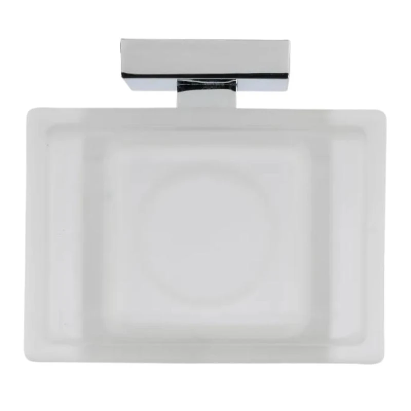 Croydex Flexi-Fix Cheadle Soap Dish And Holder - Chrome Plated And Toughened Frosted Glass 5 Croydex Flexi-Fix Cheadle Soap Dish And Holder - Chrome Plated And Toughened Frosted Glass - Image 3