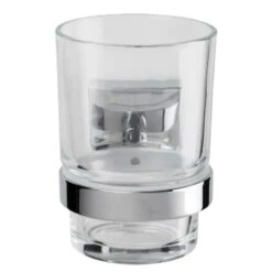 Croydex Flexi-Fix Chester Tumbler And Holder - Chrome