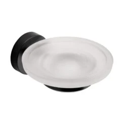 Croydex Flexi-Fix Epsom Black Soap Dish And Holder