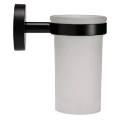 Croydex Flexi-Fix Epsom Black Tumbler And Holder -Home Bathroom croydex flexi fix epsom black tumbler and holder qm481821 2
