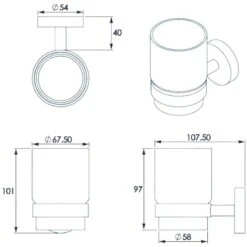 Croydex Flexi-Fix Epsom Black Tumbler And Holder -Home Bathroom croydex flexi fix epsom black tumbler and holder qm481821 3