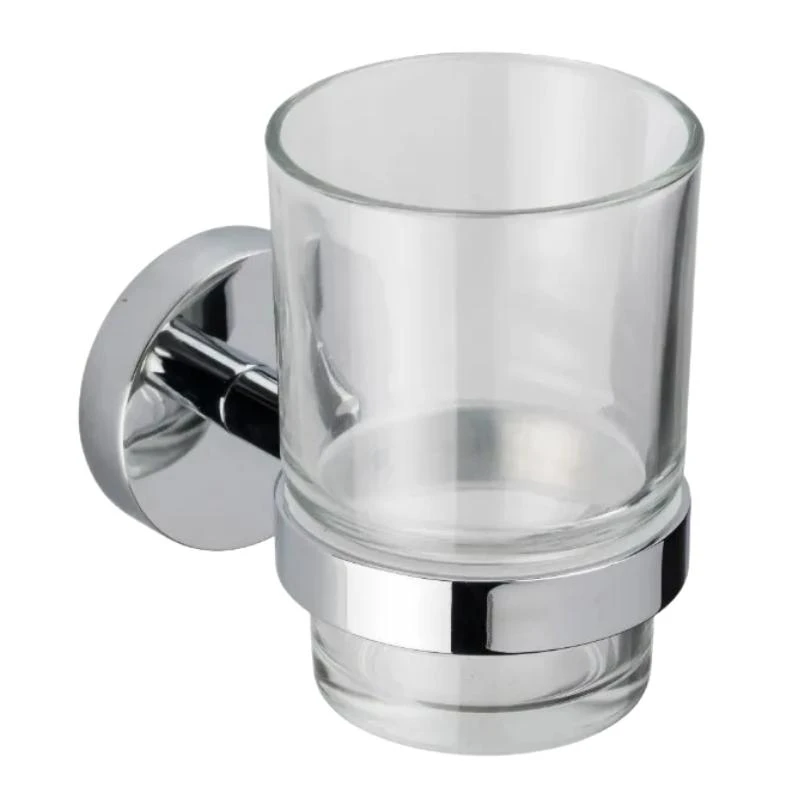 Croydex Flexi-Fix Epsom Tumbler And Holder - Chrome 4 Croydex Flexi-Fix Epsom Tumbler And Holder - Chrome - Image 2