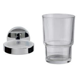 Croydex Flexi-Fix Epsom Tumbler And Holder - Chrome 8 Croydex Flexi-Fix Epsom Tumbler And Holder - Chrome -Home Bathroom croydex flexi fix epsom tumbler and holder chrome qm481841 2