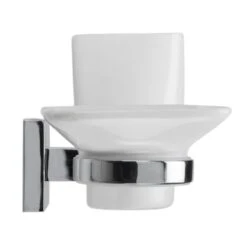 Croydex Flexi-Fix Everson Soap Dish And Tumbler - Chrome -Home Bathroom croydex flexi fix everson soap dish and tumbler chrome qm557941 2