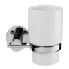 Croydex Flexi-Fix Metra Tumbler And Holder - Chrome -Home Bathroom croydex flexi fix metra tumbler and holder chrome qm541841