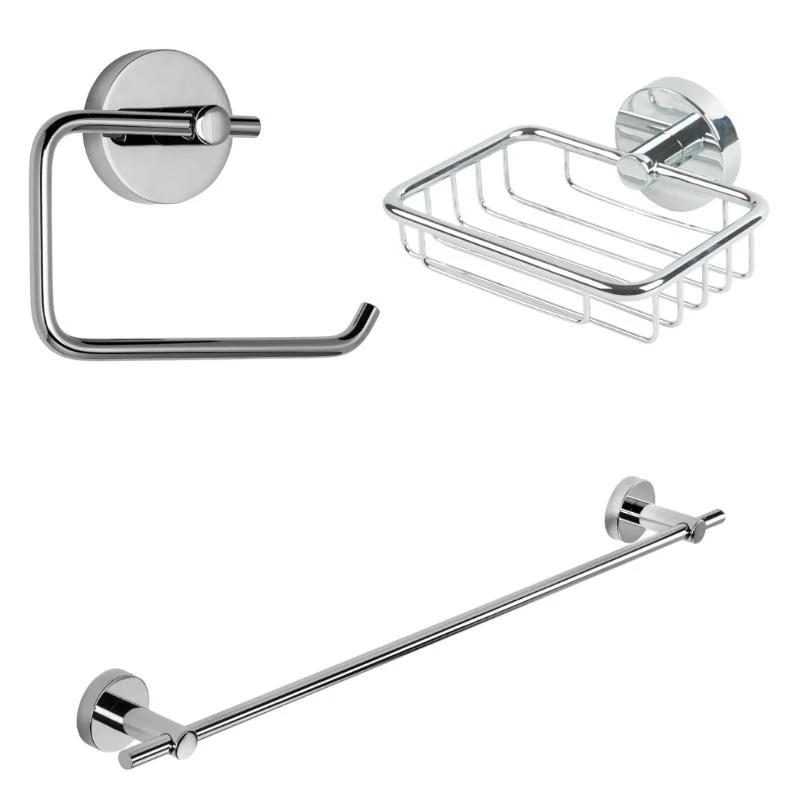 Croydex Flexi-Fix Pendle Five Piece Set - Chrome 4 Croydex Flexi-Fix Pendle Five Piece Set - Chrome - Image 2