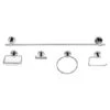 Croydex Flexi-Fix Pendle Five Piece Set - Chrome -Home Bathroom croydex flexi fix pendle five piece set chrome qm419241