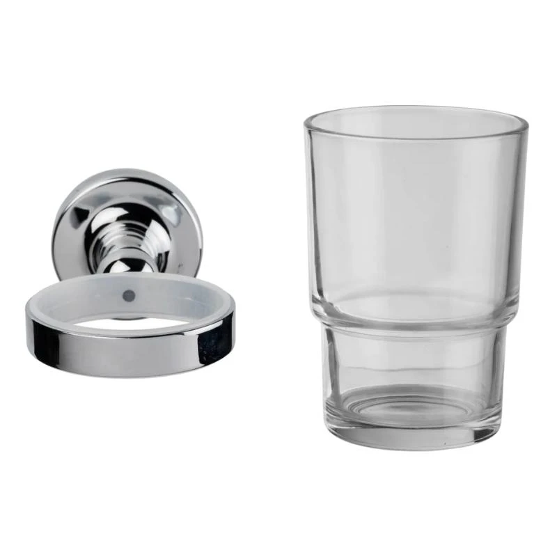 Croydex Flexi-Fix Worcester Tumbler And Holder - Chrome 5 Croydex Flexi-Fix Worcester Tumbler And Holder - Chrome - Image 3