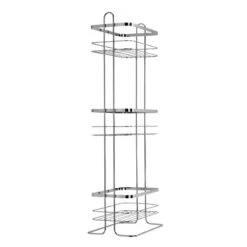 Croydex Free Standing Three Tier Storage Basket - Chrome 7 Croydex Free Standing Three Tier Storage Basket - Chrome -Home Bathroom croydex free standing three tier storage basket chrome qm264041 2