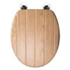 Croydex Geneva Flexi-Fix Toilet Seat - Oak Effect -Home Bathroom croydex geneva flexi fix toilet seat oak effect wl602176h
