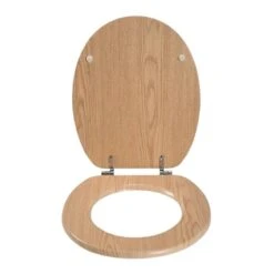 Croydex Geneva Flexi-Fix Toilet Seat - Oak Effect 8 Croydex Geneva Flexi-Fix Toilet Seat - Oak Effect -Home Bathroom croydex geneva flexi fix toilet seat oak effect wl602176h 2
