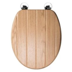 Croydex Geneva Flexi-Fix Toilet Seat - Oak Effect