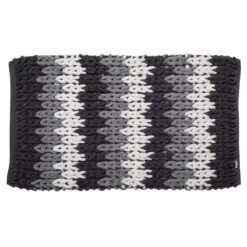 Croydex Grey And White Patterned Bathroom Mat