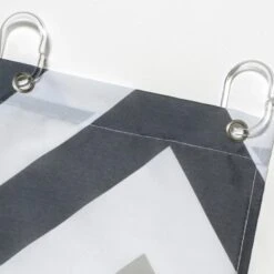 Croydex Grey Chevron Textile Shower Curtain -Home Bathroom croydex grey chevron textile shower curtain af672031h 3